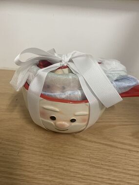 Le Gourmet Chef Santa Face Ceramic Nesting Measuring Cups Set of 4 Holiday